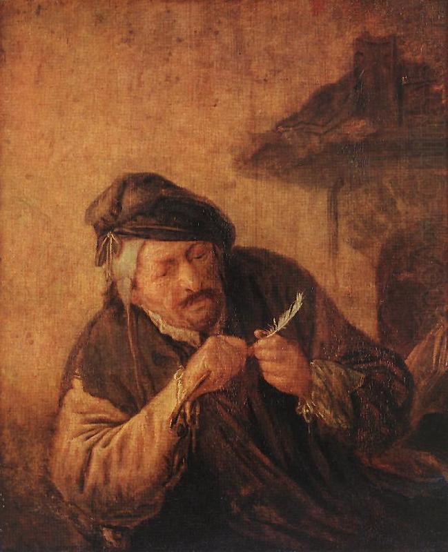 OSTADE, Adriaen Jansz. van Cutting the Feather ag china oil painting image